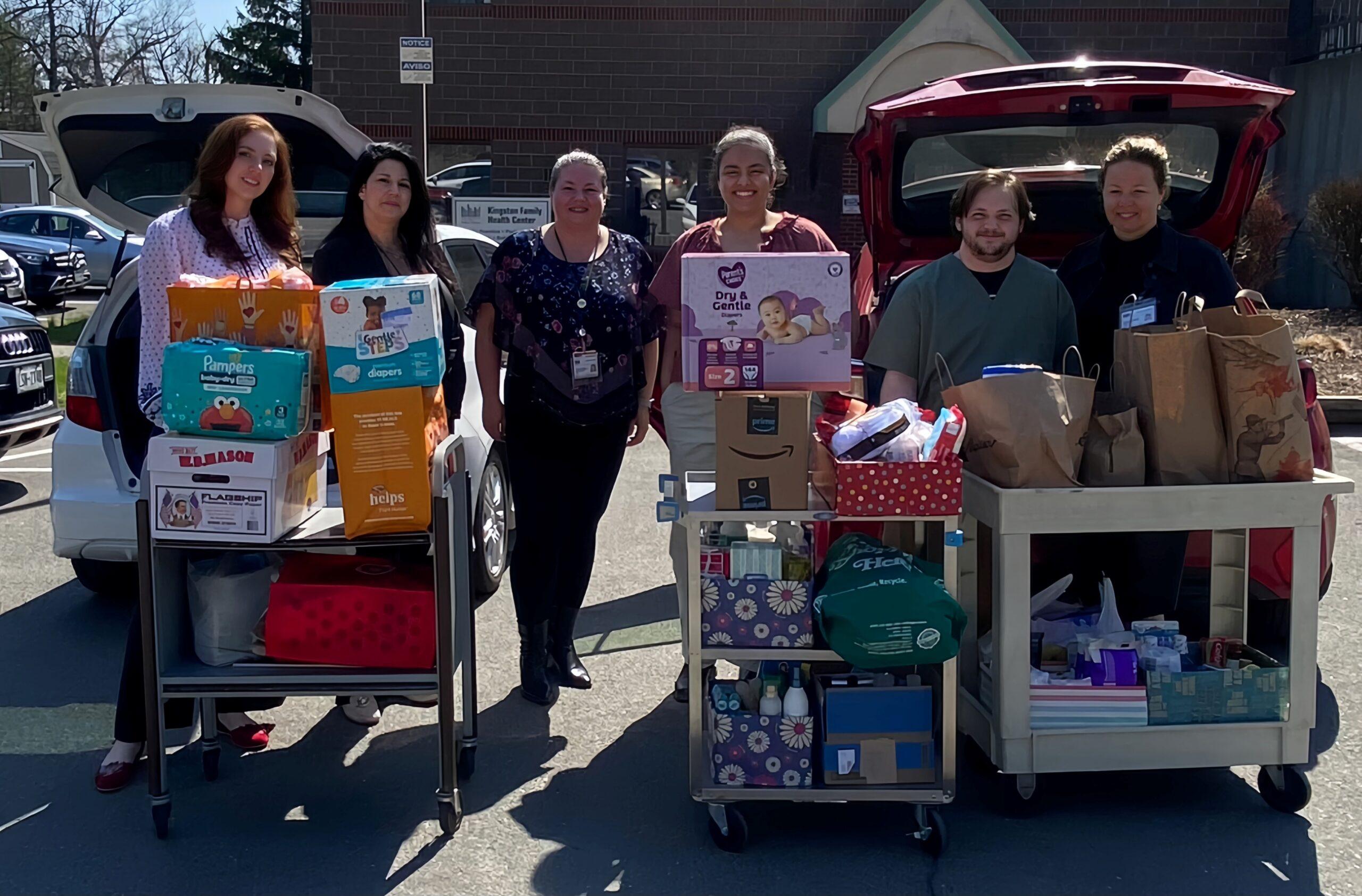 Institute staff collaborate with NY Senator Michelle Hinchey for personal care supply drive